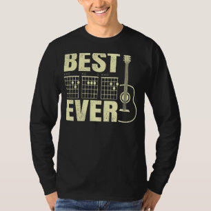 Mens Guitarist Father Best Dad Ever Dad Chord Guit T-Shirt
