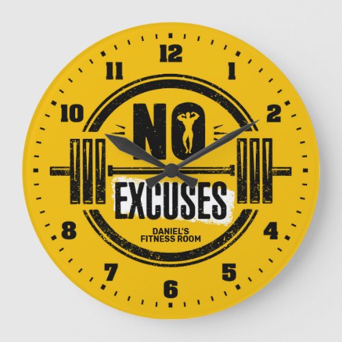 Mens Gym Fitness Room Personalized Wall Clock