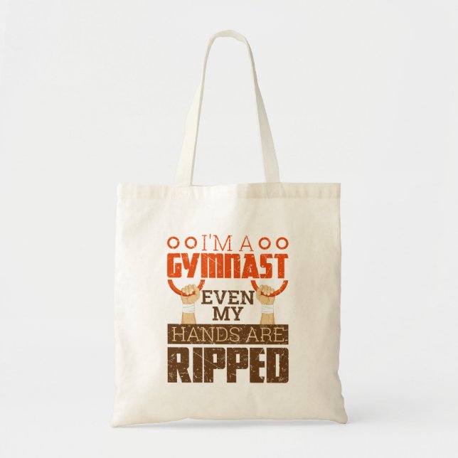 Mens Gymnastics Boy Gymnast Hands Ripped Rings Tote Bag (Front)