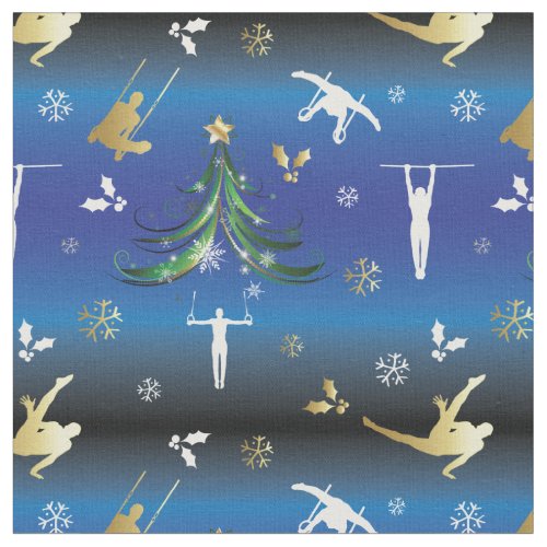 Mens Gymnastics Christmas Tree Fabric