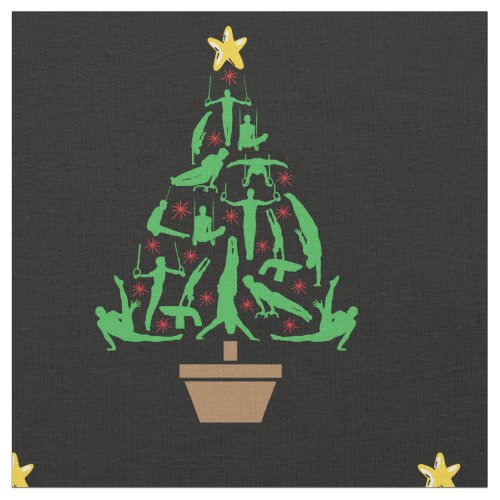Mens Gymnastics Christmas Tree Fabric