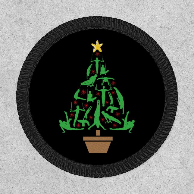 Men's Gymnastics Christmas Tree Patch (Front)