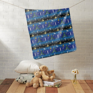 Men's Gymnastics Christmas Tree Snowflake Baby Blanket