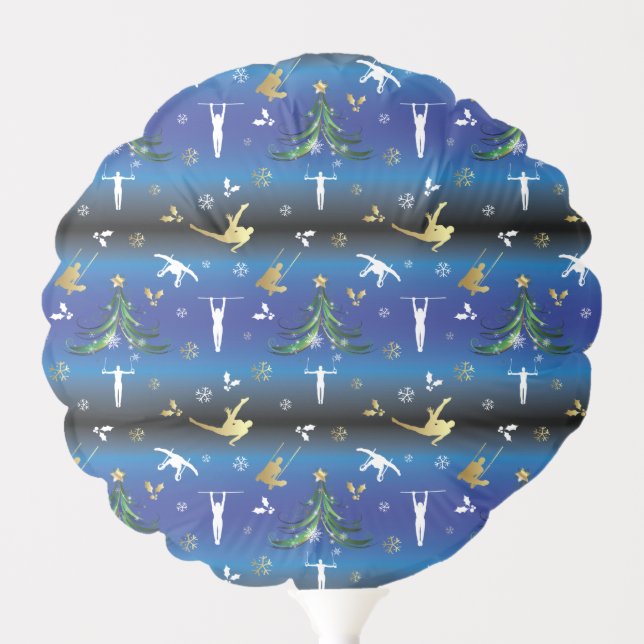 Men's Gymnastics Christmas Tree Snowflake Balloon (Front)