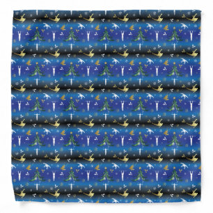 Men's Gymnastics Christmas Tree Snowflake Bandana