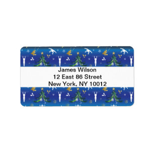 Men's Gymnastics Christmas Tree Snowflake Label