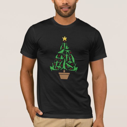 Mens Gymnastics Christmas Tree T_Shirt