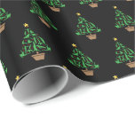Men&#39;s Gymnastics Christmas Tree Wrapping Paper