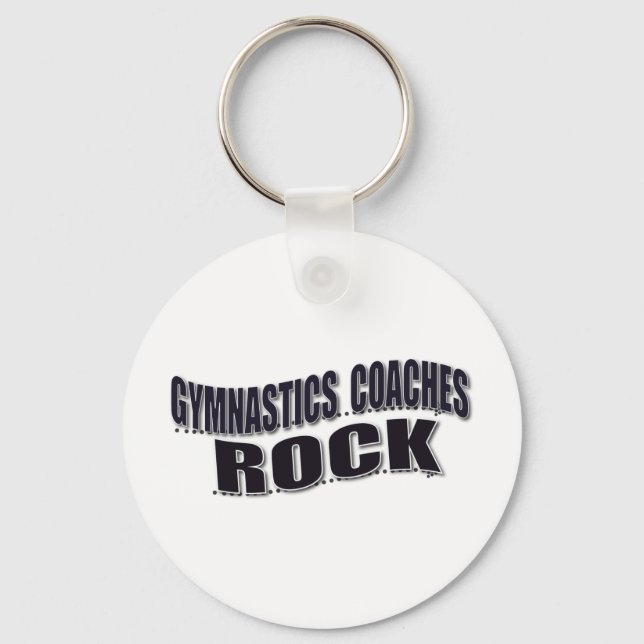Mens Gymnastics Coach Gifts Keychain (Front)