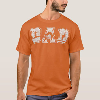 Mens Gymnastics Dad Funny Fathers Day Distressed  T-Shirt