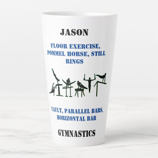 Men's Gymnastics Latte Mug (Front)