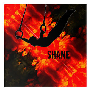 Men's Gymnastics - Lava Destructive Boys Custom Acrylic Print