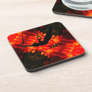 Men's Gymnastics - Lava Destructive Boys Custom Beverage Coaster