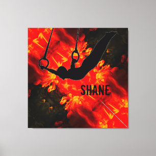 Men's Gymnastics - Lava Destructive Boys Custom Canvas Print