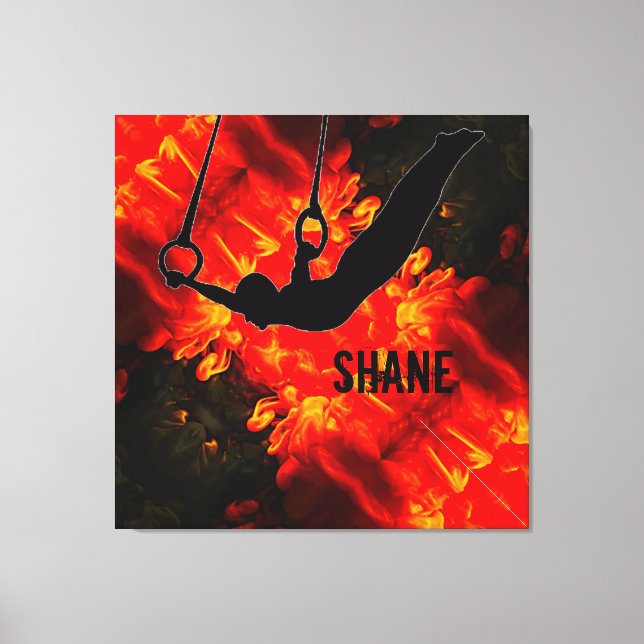 Men's Gymnastics - Lava Destructive Boys Custom Canvas Print (Front)