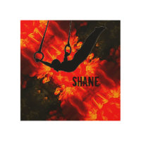Men's Gymnastics - Lava Destructive Boys Custom Wood Wall Art