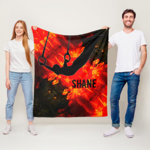 Men's Gymnastics - Lava Destructive Fleece Blanket