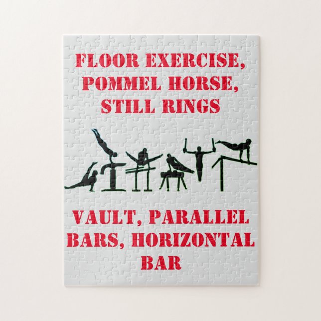 Mens Gymnastics Puzzle for Boys! (Vertical)