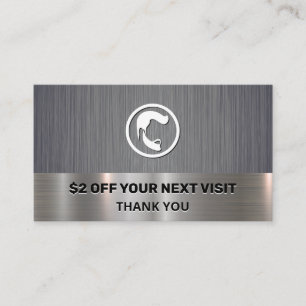 Mens Hair Beard Icon   Discount Loyalty Business Card