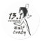 Men's "Half Crazy" Sticker