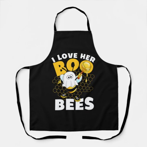 Mens Halloween Bee Merch Against Scary Climate Apron