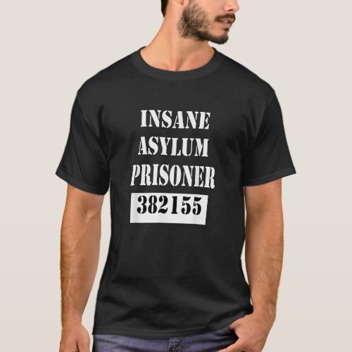 Mens Halloween Prison Costume Shirt Insane Asylum