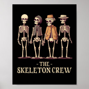 Men's Halloween Skeleton Crew Poster