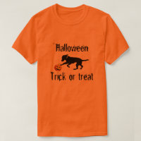 Men's Halloween trick or treat t-shirt black lab