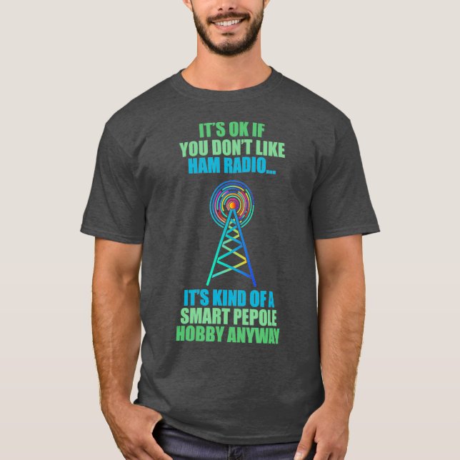 Mens Ham Radio Operator Amateur Smart People T-Shirt (Front)