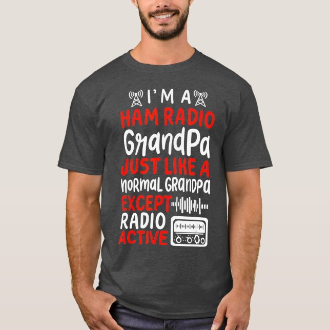 Mens Ham Radio Operator Hobbyist Receiver T-Shirt (Front)