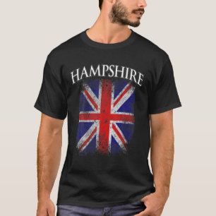 Mens Hampshire Vintage Retro British Flag Funny T-Shirt