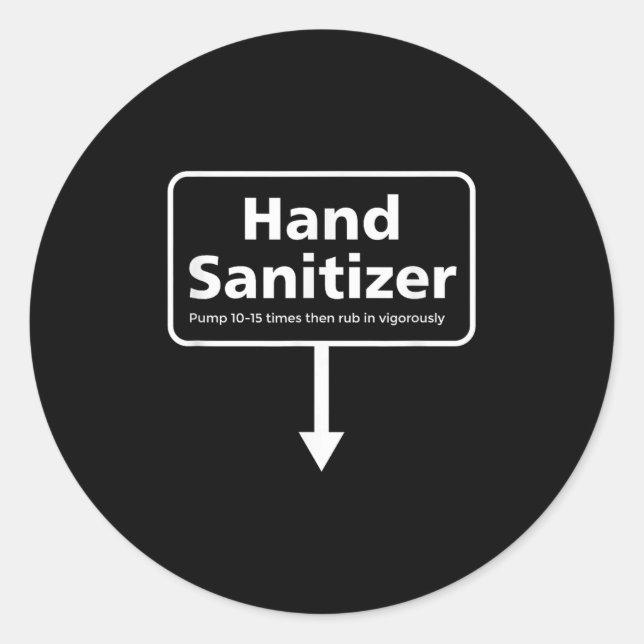 Mens Hand Sanitizer - Funny Adult Humour Christmas Classic Round Sticker (Front)