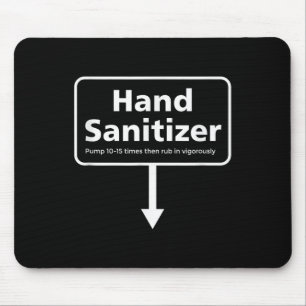Mens Hand Sanitizer - Funny Adult Humour Christmas Mouse Pad