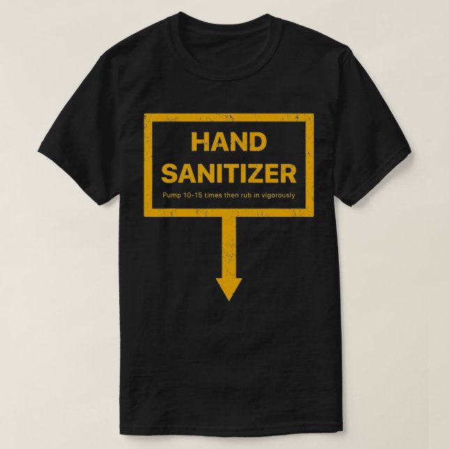 Mens Hand Sanitizer funny adult yellow humor mens  T-Shirt (Design Front)