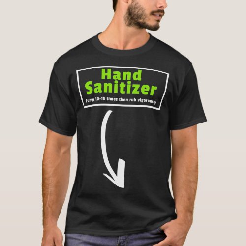 Mens Hand Sanitizer   Funny Halloween Adult Mens  T_Shirt