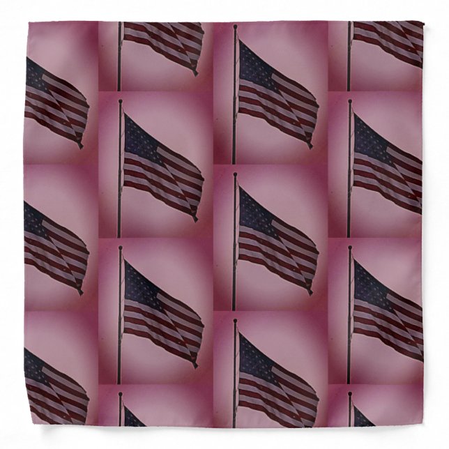 Men's handkerchief pin Old Glory #1 Bandana (Front)