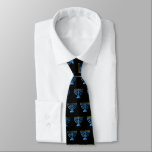 Mens Hanukkah Menorah Tie<br><div class="desc">This men's tie is shown in black with a festive Hanukkah menorah print. 
Customize this item or buy as is.</div>