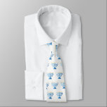 Mens Hanukkah Menorah Tie<br><div class="desc">This men's tie is shown in white with a festive Hanukkah menorah print. 
Customize this item or buy as is.</div>