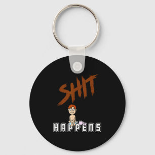 Mens Happens - Retro Funny Graphic Novelty Shirt Keychain