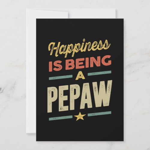 Mens Happiness is Being a Pepaw _ Father Grandpa Thank You Card