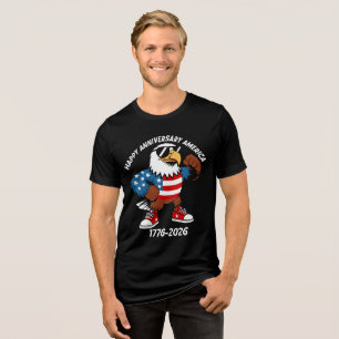 Mens Happy Anniversary America Tri-Blend Shirt