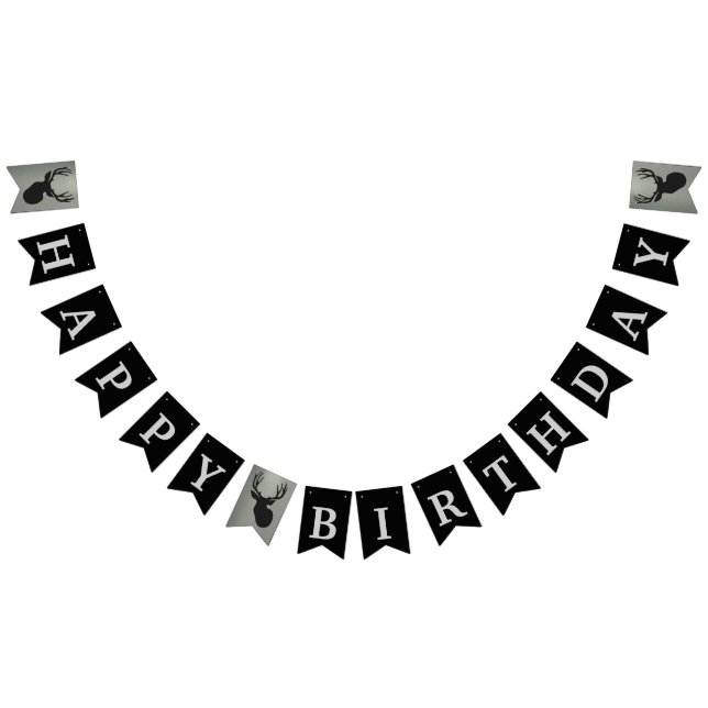 Men's Happy Birthday Big Deer Hunting Banner (All)
