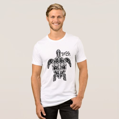 Mens Hawaiian Turtle T_Shirt Tri_Blend Shirt