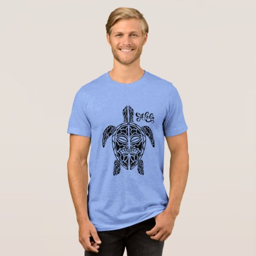 Mens Hawaiian Turtle T_Shirt Tri_Blend Shirt