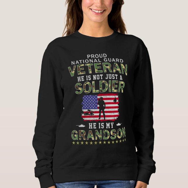 Mens He Is A Solider Is My Grandson-Proud National Sweatshirt (Front)