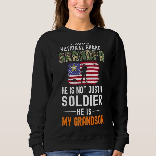 Mens He Is Soldier  Is My Grandson Proud National Sweatshirt