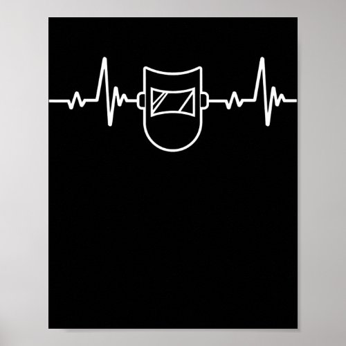 Mens Heartbeat welding heartbeat welder welder Poster