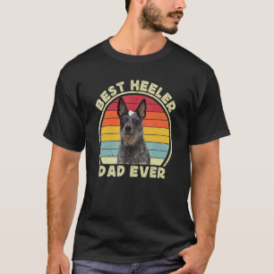 Mens Heeler Dad For Men Retro Blue Australian Catt T-Shirt