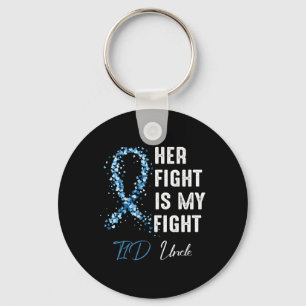 Mens Her Fight Is My Fight T1d Uncle Type 1 Diabet Keychain