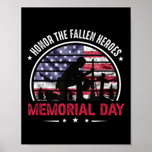 Mens Honor The Fallen Heroes Memorial Day With Poster
